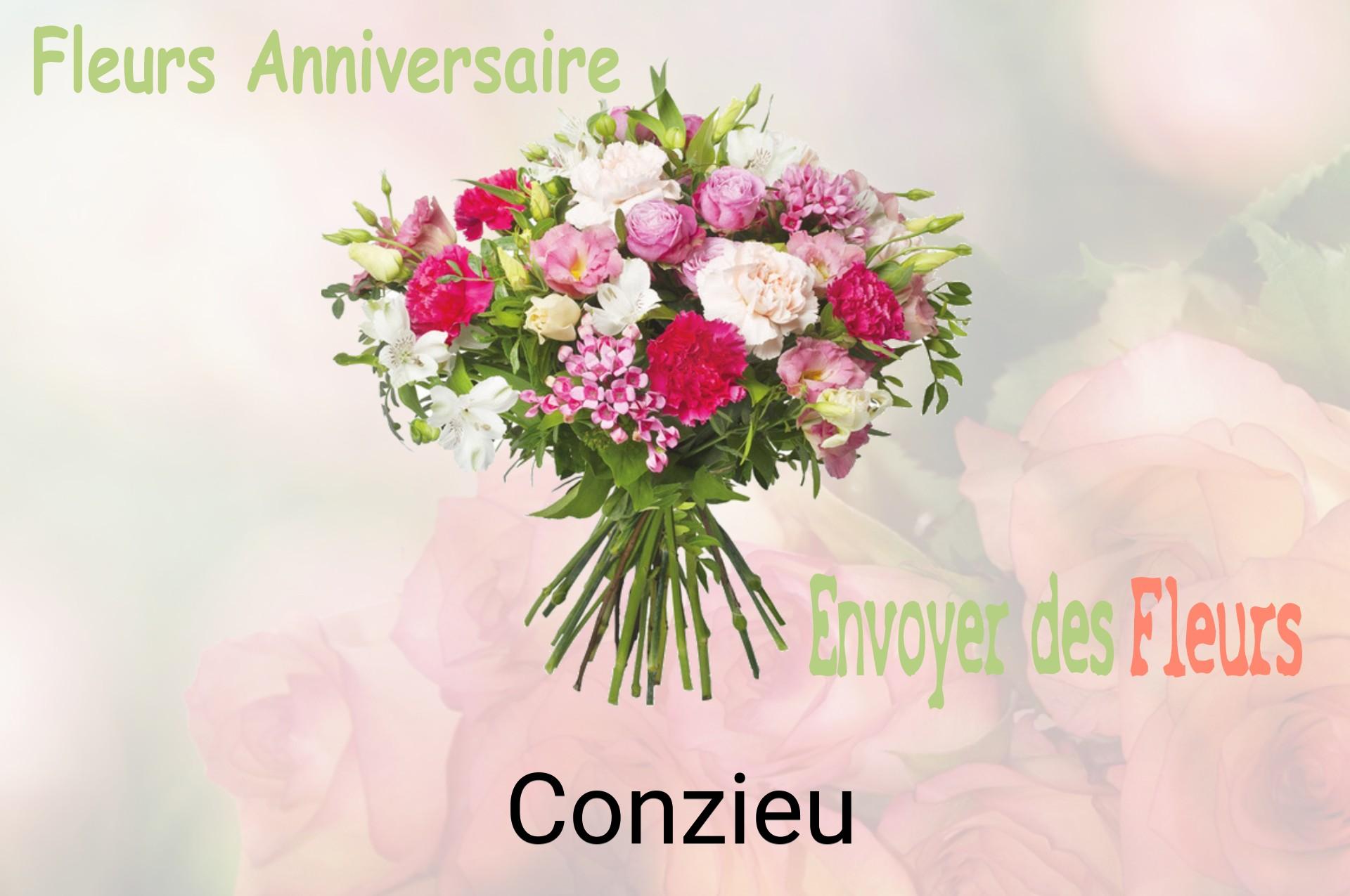 Bouquet de fleurs d’anniversaire livré à Conzieu