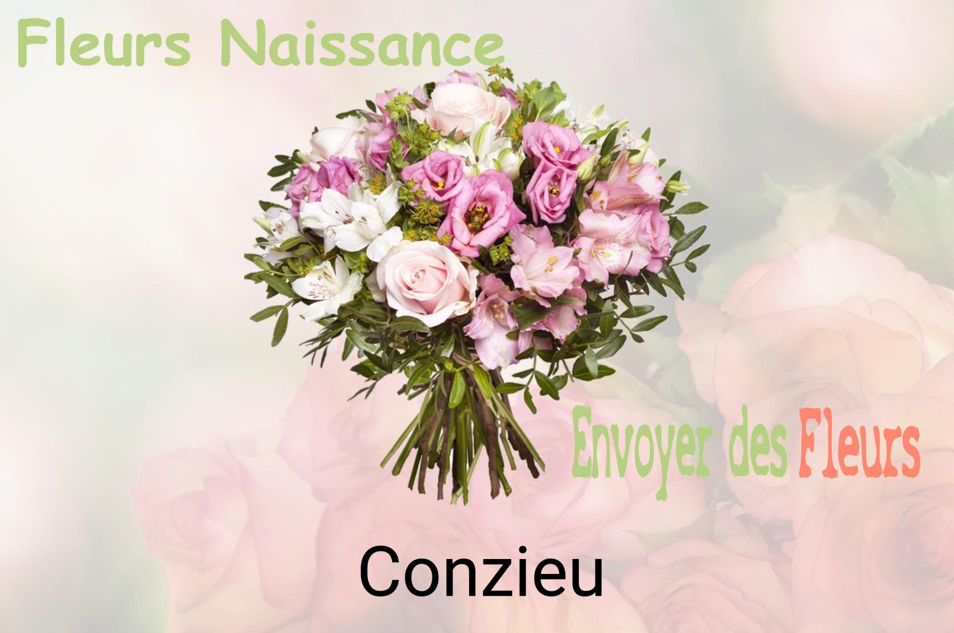 Bouquet de fleurs de naissance livré à Conzieu